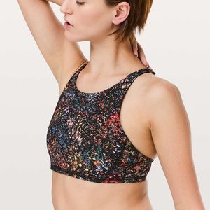 Lululemon Free To Be Bra High Neck Flowerescent Multi Size 4